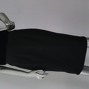 Eileen Fisher Black Pencil High Wasted Washable Stretch Crepe Skirt XS